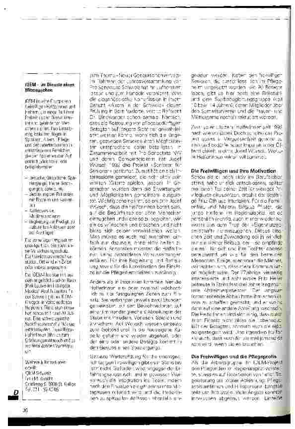 Vorschauseite 3: Ein bißchen Zeit ... ein bißchen Zuwendung Freiwillige im Dienst eines Mitmenschen