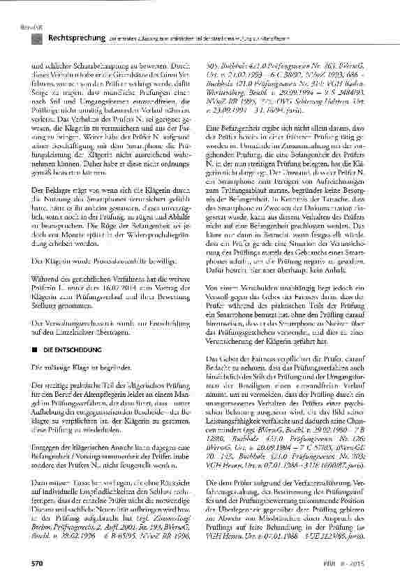 Vorschauseite 3: Zur erneuten Zulassung zum praktischen Teil der staatlichen Prüfung zur Altenpflegerin