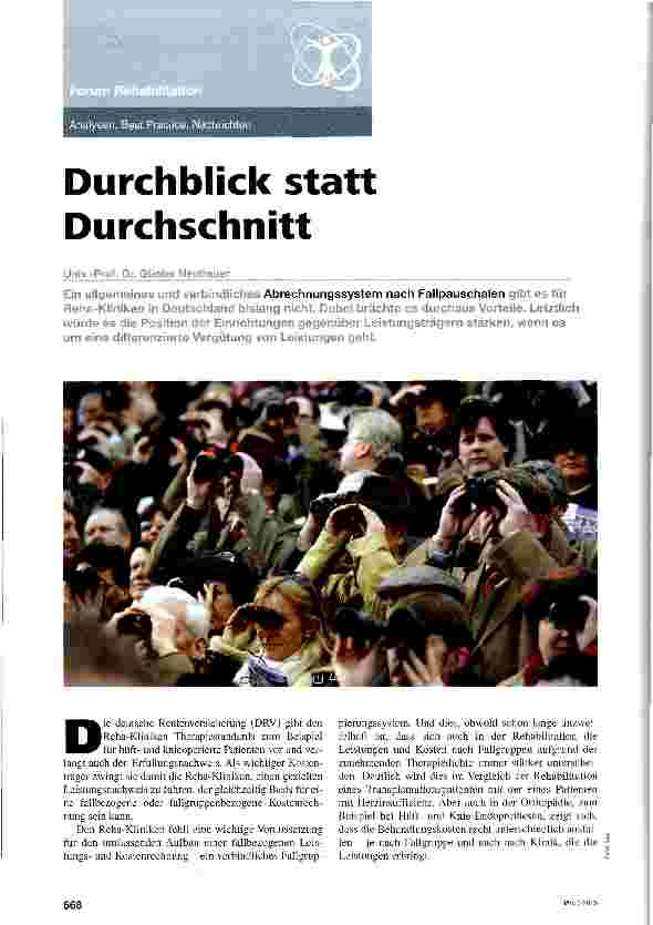 Vorschauseite 1: Durchblick statt Durchschnitt