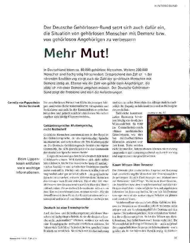 Vorschauseite 1: Mehr Mut!