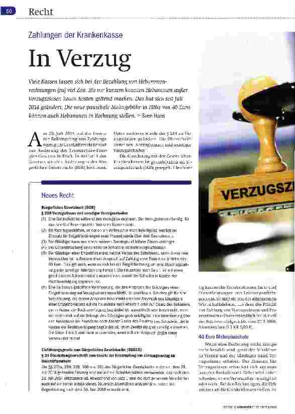 Vorschauseite 1: In Verzug