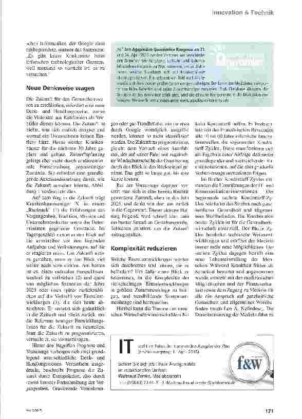 Vorschauseite 2: Blick auf die Zukunft