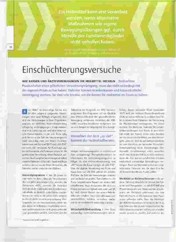 Vorschauseite 1: Einschüchterungsversuche
