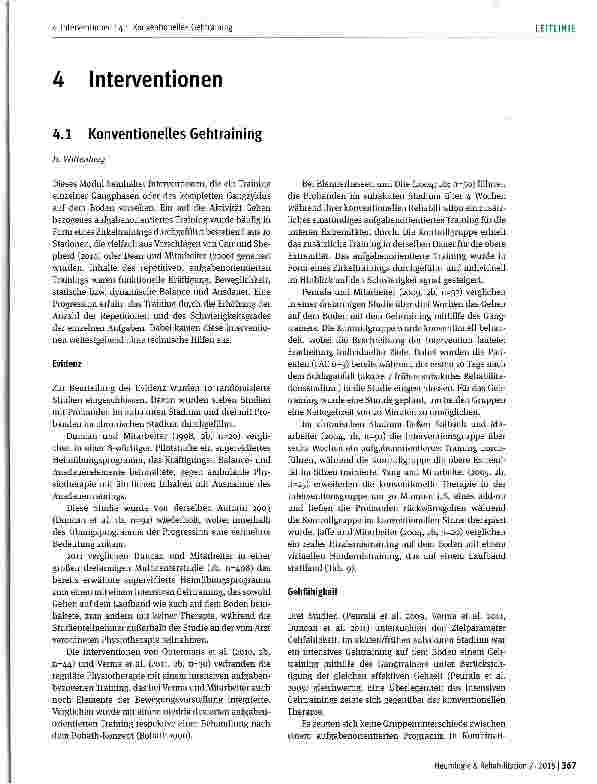 Vorschauseite 1: Konventionelles Gehtraining