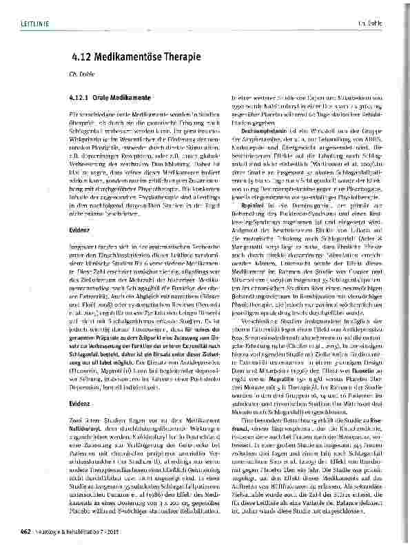 Vorschauseite 1: Medikamentöse Therapie