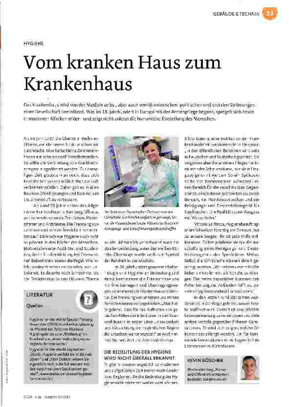 Vorschauseite 1: Vom kranken Haus zum Krankenhaus