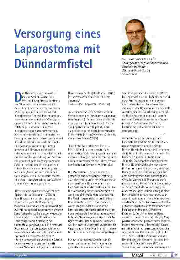 Vorschauseite 1: Versorgung eines Laparostoma mit Dünndarmfistel