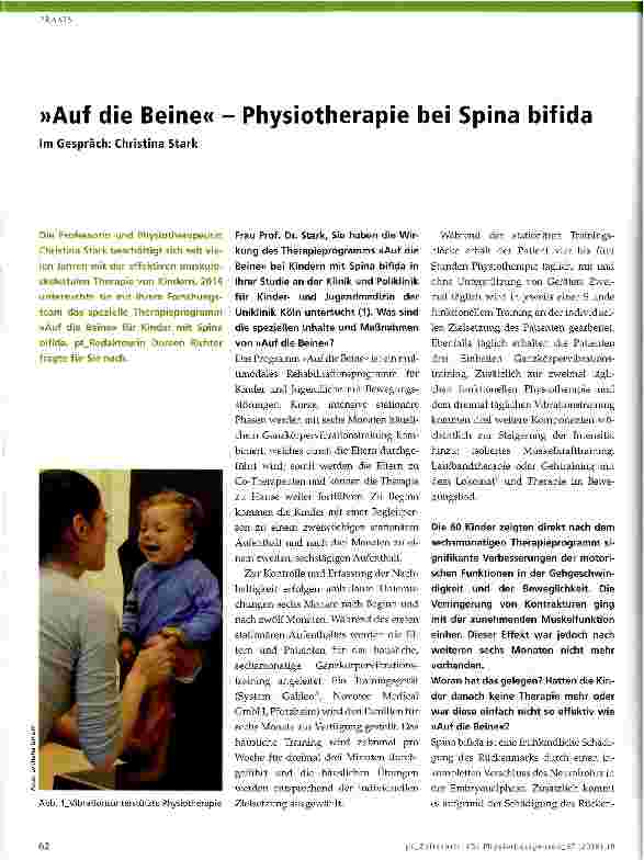 Vorschauseite 1: »Auf die Beine« - Physiotherapie bei Spina bifida