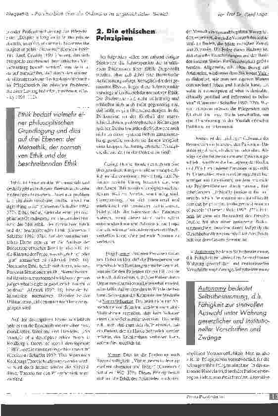 Vorschauseite 2: Pflegeethik - Ein Überblick über die Diskussion im angelsächsischen Bereich
