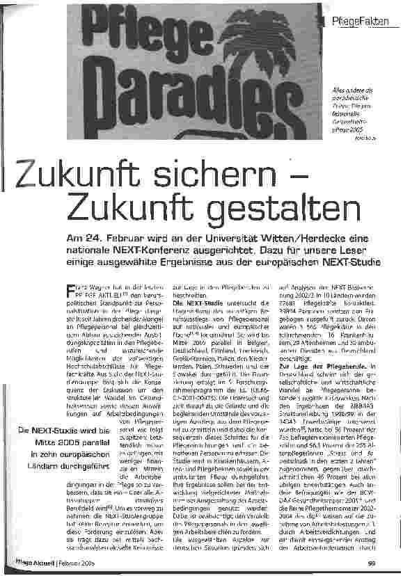 Vorschauseite 1: Zukunft sichernZukunft gestalten