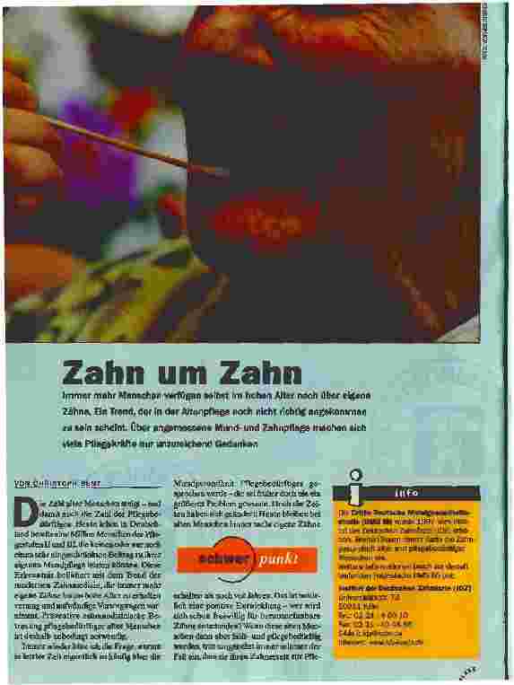 Vorschauseite 1: Zahn um Zahn