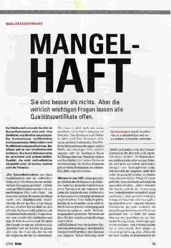 Vorschauseite 1: Mangelhaft