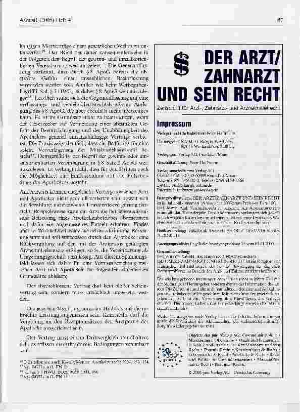 Vorschauseite 5: Die Kooperation zwischen Arzt und Apotheker