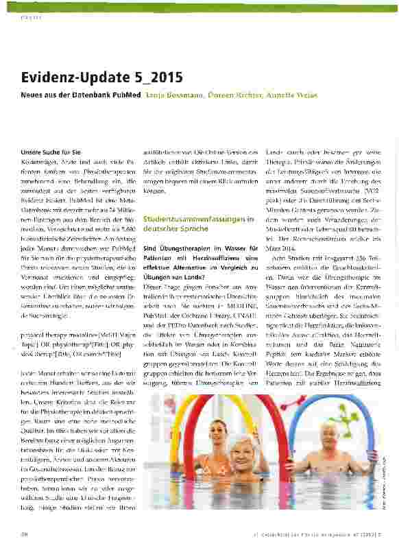 Vorschauseite 1: Evidenz-Update 5 2015