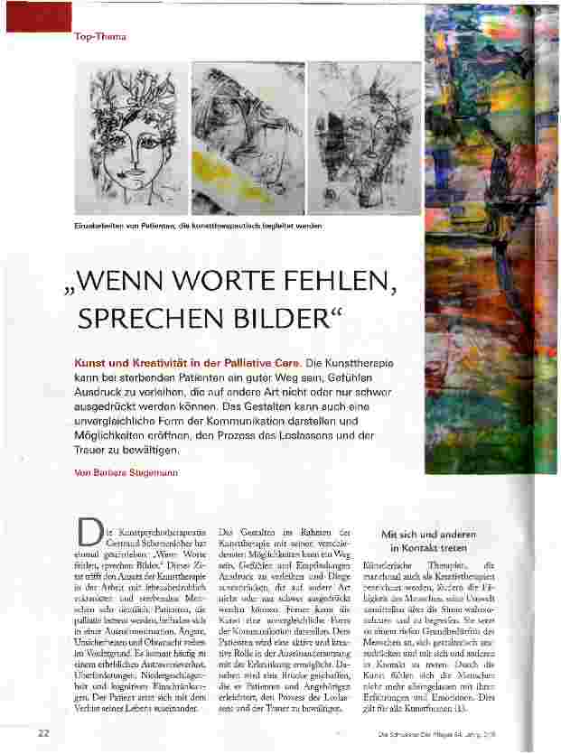 Vorschauseite 1: WENN WORTE FEHLEN, SPRECHEN BILDER