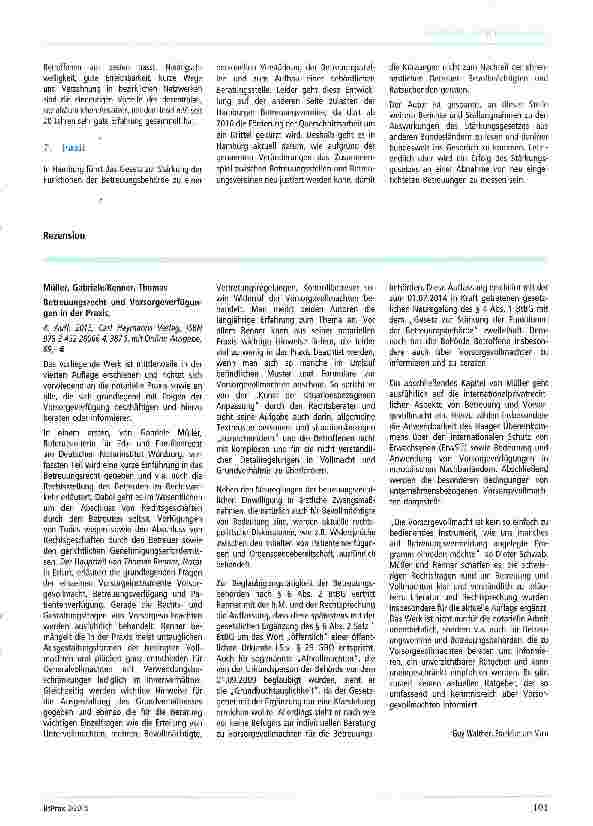 Vorschauseite 3: Gesetz zur Stärkung der Funktionen der Betreuungsbehörden - zulasten der örtlichen Betreuungsvereine?