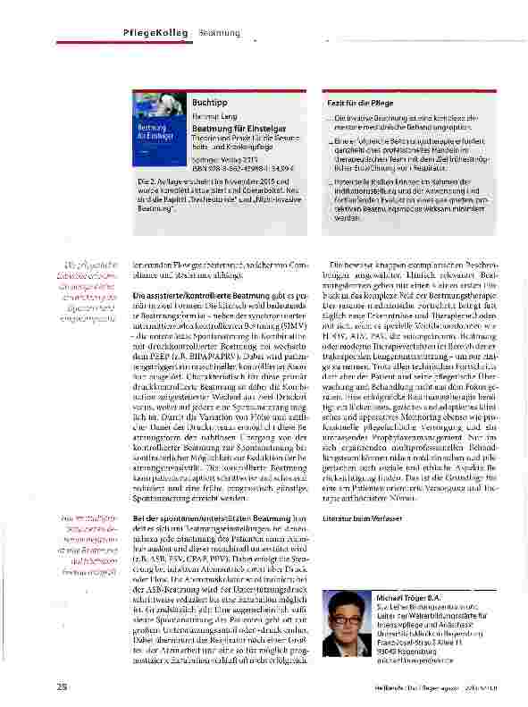 Vorschauseite 3: Invasive Beatmung und Beatmungsformen Luft zum Atmen