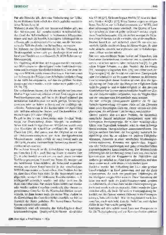 Vorschauseite 2: Konstruktion und Praxiserprobung einer ICF-orientierten Therapiezielliste und Outcome-Messung in der ambulanten Neurorehabilitation