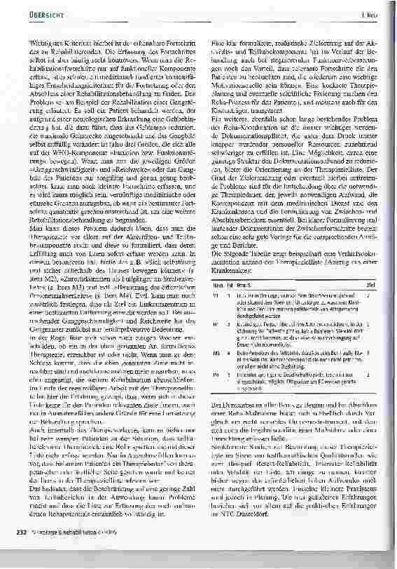 Vorschauseite 6: Konstruktion und Praxiserprobung einer ICF-orientierten Therapiezielliste und Outcome-Messung in der ambulanten Neurorehabilitation