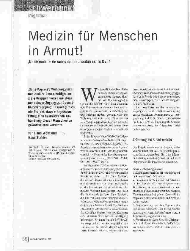 Vorschauseite 1: Medizin für Menschen in Armut!