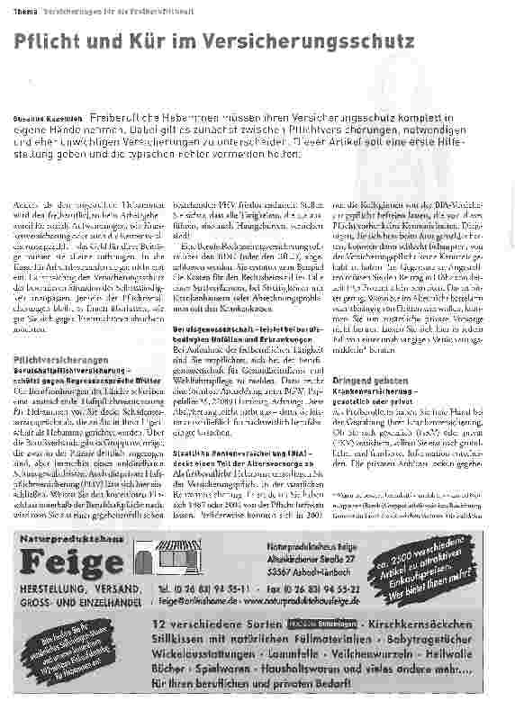 Vorschauseite 1: Pflicht und Kür im Versicherungsschutz