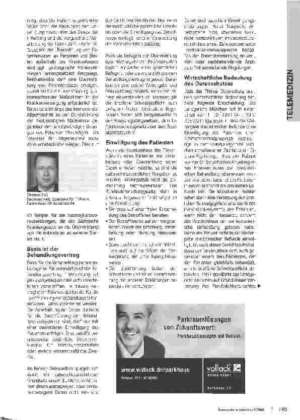 Vorschauseite 2: Alles, was Recht istRechtliche Anforderungen an die Telemedizin