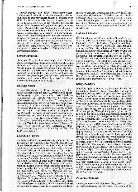 Vorschauseite 5: Zielsetzung der Diabetestherapie