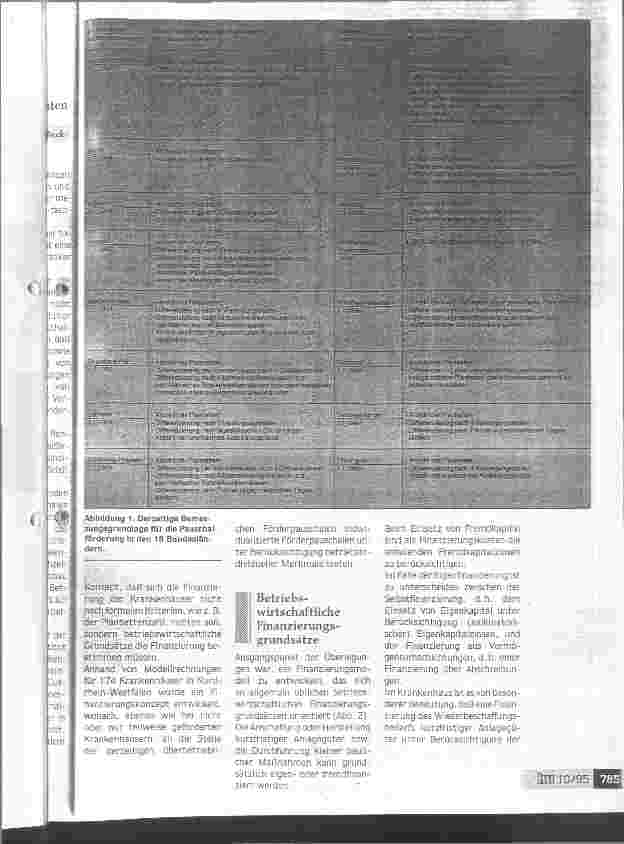 Vorschauseite 2: Alternative Bemessungsgrundlage für die Pauschalförderung der Krankenhäuser Die Finanzierung muß sich nach betriebswirtschaftlichen Grundsätzen richten