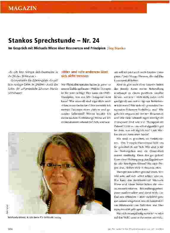 Vorschauseite 1: Stankos Sprechstunde - Nr. 24