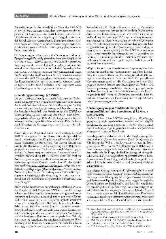 Vorschauseite 4: Erfahrungen mit dem Wohnund Betreuungsvertragsgesetz in der Eingliederungshilfe