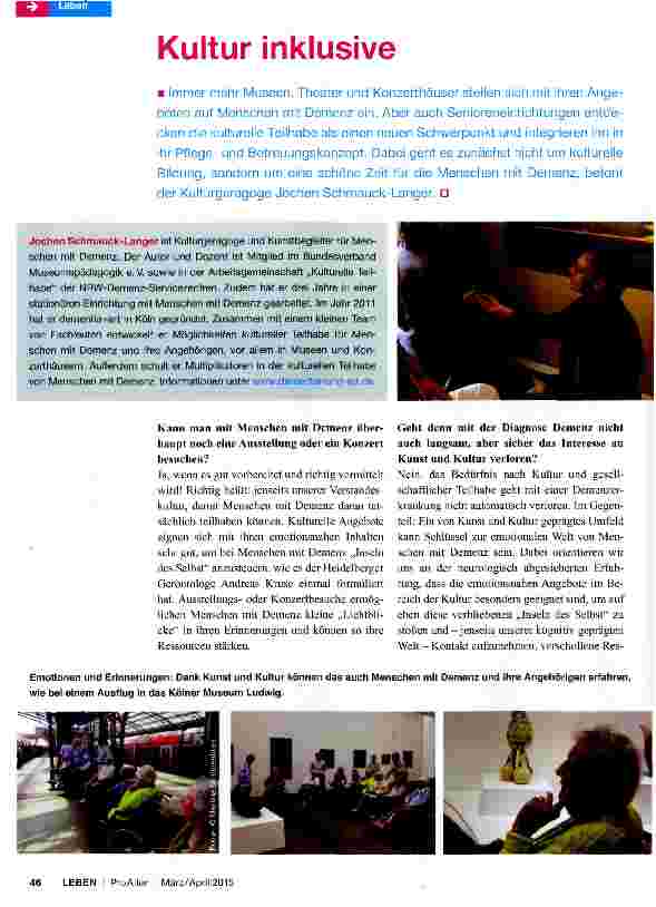 Vorschauseite 1: Kultur inklusive