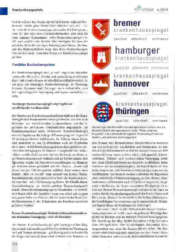 Vorschauseite 3: Das Konzept Krankenhausspiegel