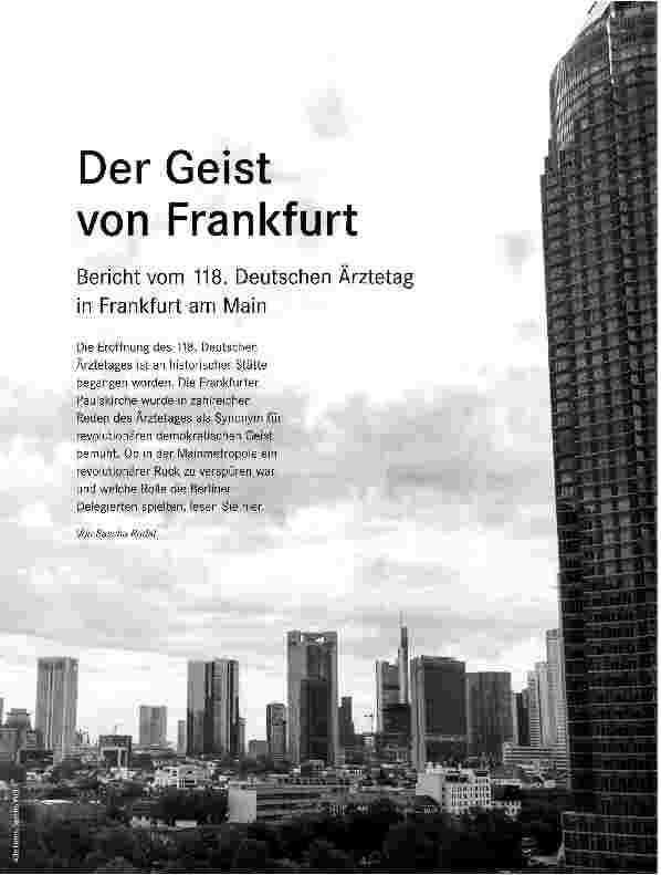 Vorschauseite 1: Der Geist von Frankfurt