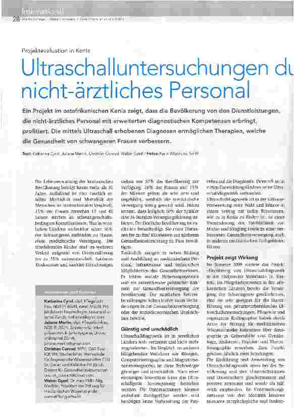 Vorschauseite 1: Ultraschalluntersuchungen durch nicht-ärztliches Personal
