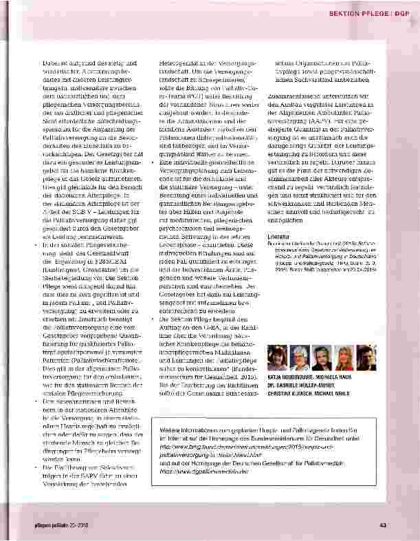 Vorschauseite 2: Stellungnahme zum Referentenentwurf für ein Hospizund Palliativgesetz