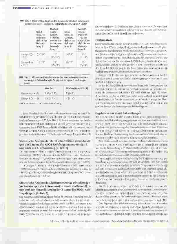 Vorschauseite 6: Effektivität aktiver versus passiver physiotherapeutischer Behandlungstechniken zur Verbesserung der Knieextension nach vorderer Kreuzbandersatzplastik
