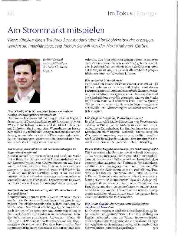 Vorschauseite 1: Am Strommarkt mitspielen