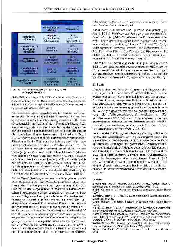 Vorschauseite 6: Leistungen für Pflegebedürftige an der Schnittstelle zwischen GKV und SPV - wer zahlt was im Falle häuslicher Pflege?