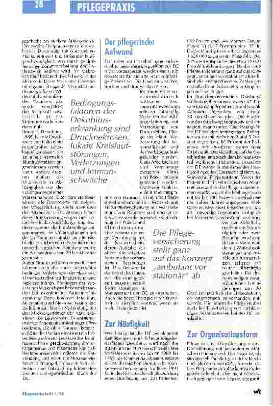 Vorschauseite 2: Die Dekubituserkrankung aus sozialmedizinischer Sicht