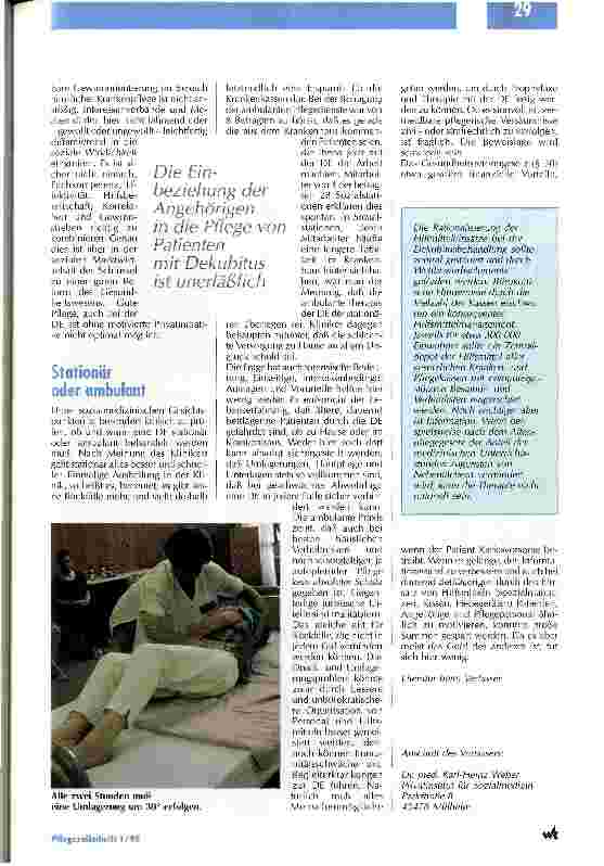 Vorschauseite 3: Die Dekubituserkrankung aus sozialmedizinischer Sicht