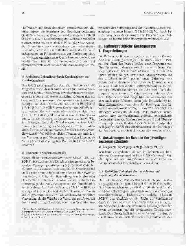Vorschauseite 3: Neue Versorgungsformen in der Krankenversicherung und zivilrechtliche Folgen im Haftungsrecht