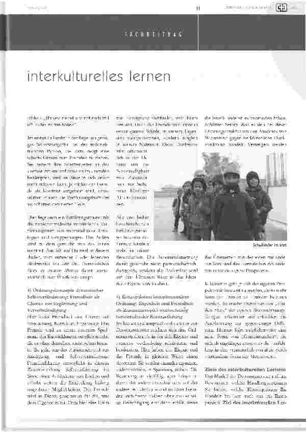 Vorschauseite 4: interkulturelles lernen -erfahrungsmöglichkeiten zwischen faszination und bedrohung