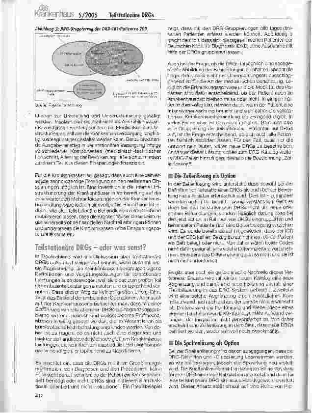 Vorschauseite 3: Teilstationäre DRGs: Spalten-, Zeilenoder Abschlagslösung?