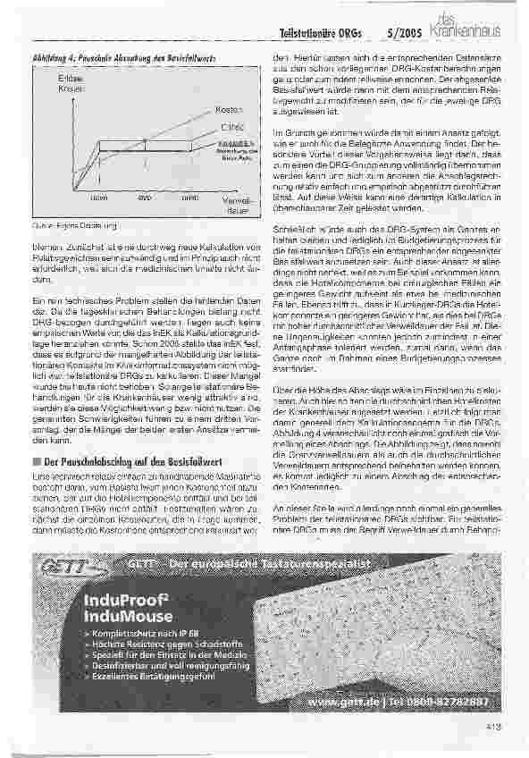 Vorschauseite 4: Teilstationäre DRGs: Spalten-, Zeilenoder Abschlagslösung?