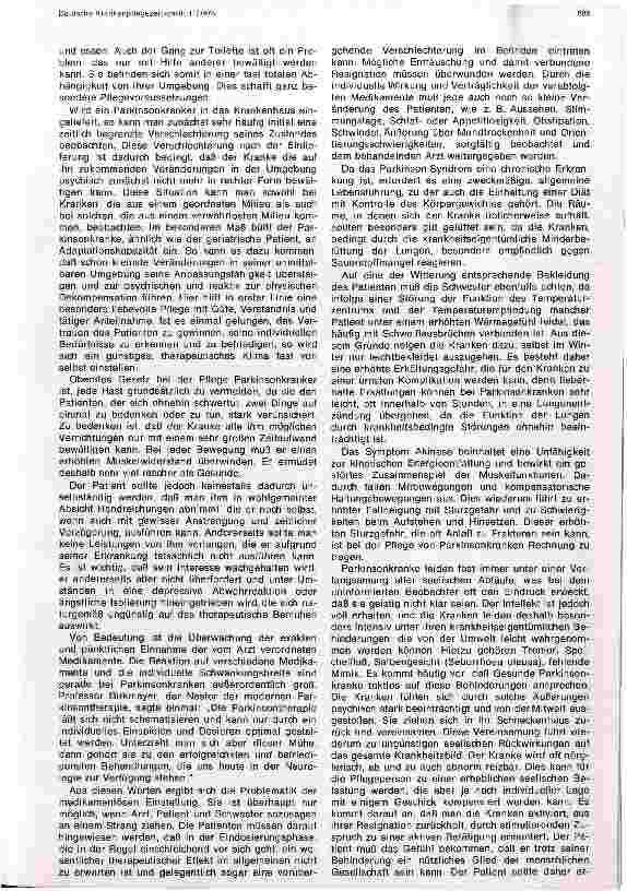 Vorschauseite 2: Grundgedanken zur pflegerischen Betreuung Parkinsonkranker