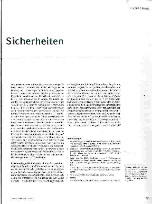 Vorschauseite 2: Nach Haus gehen - auf der Suche nach SicherheitenErkundungen im Dickicht der Bedeutungen von Heimat