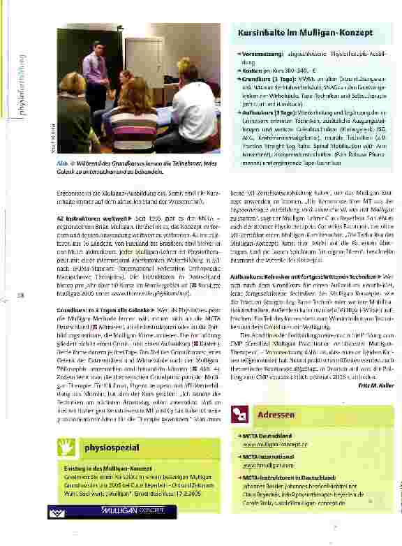 Vorschauseite 3: Fortbildungsführer Mulligan-Konzept Aktive und passive Mobilisation kombiniert