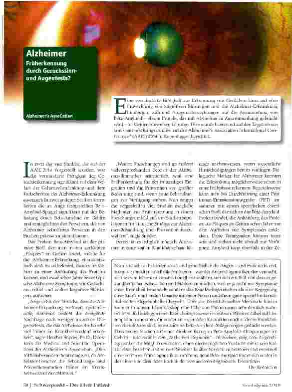 Vorschauseite 1: Alzheimer