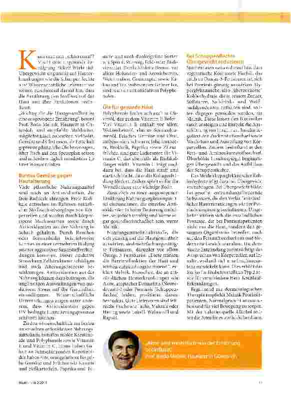 Vorschauseite 2: Was der Hautgesundheit dient und was ihr schadet