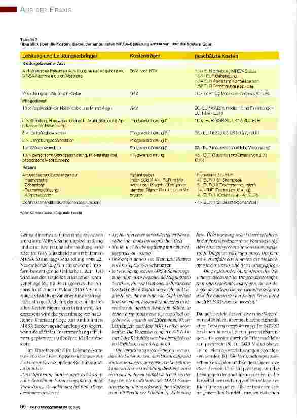 Vorschauseite 5: Sanierung von Patienten mit MRSA-Nachweis im häuslichen Umfeld
